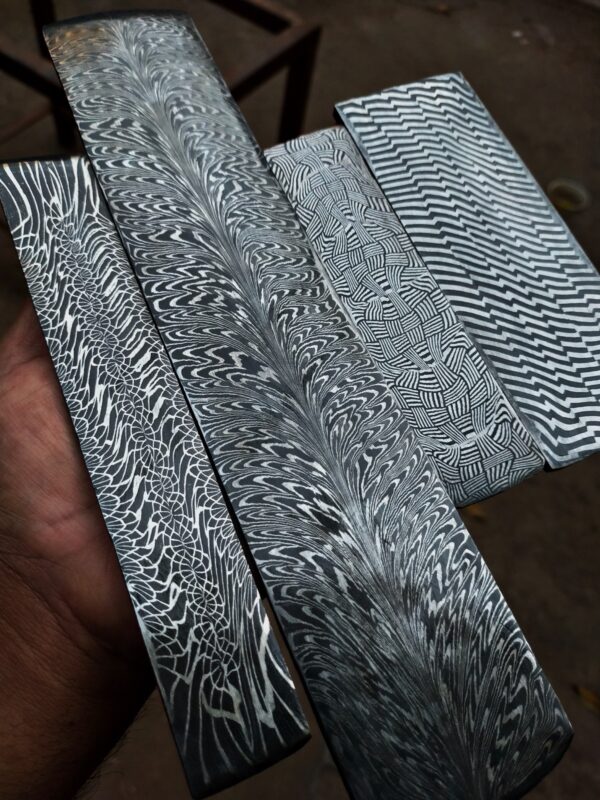 Set of 4 mosaic damascus bars - Image 3