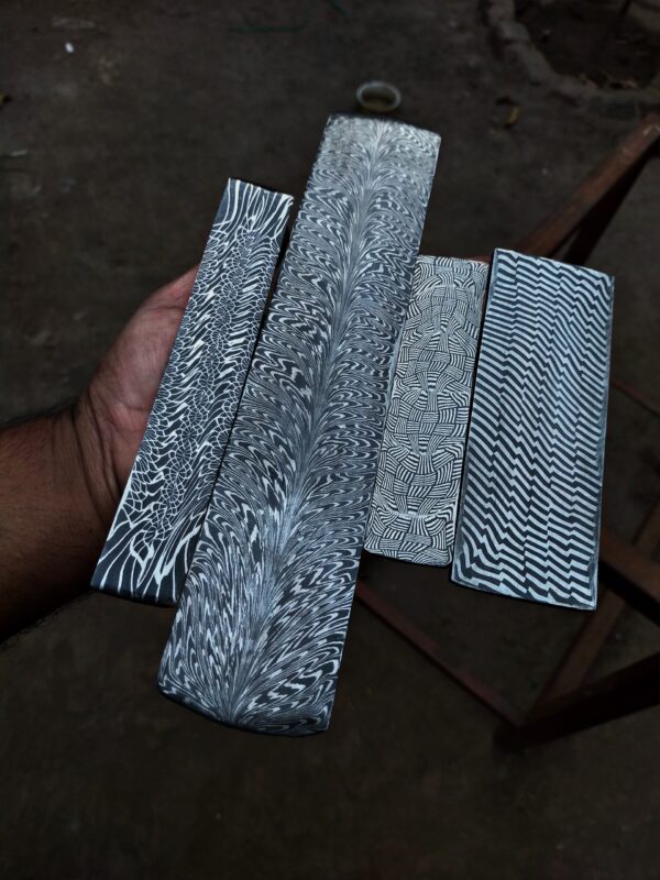 Set of 4 mosaic damascus bars - Image 2