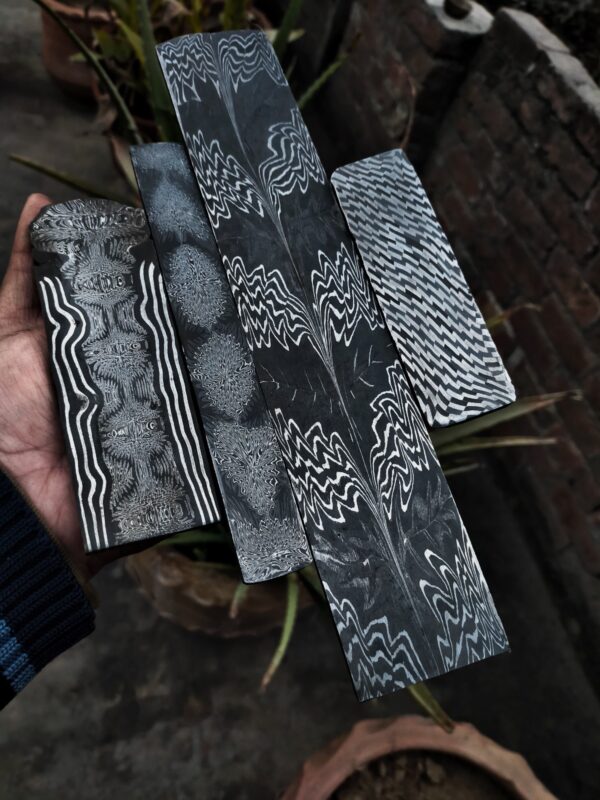 Set of 4 Mosaic Damascus Bars To Make Knives - Image 5