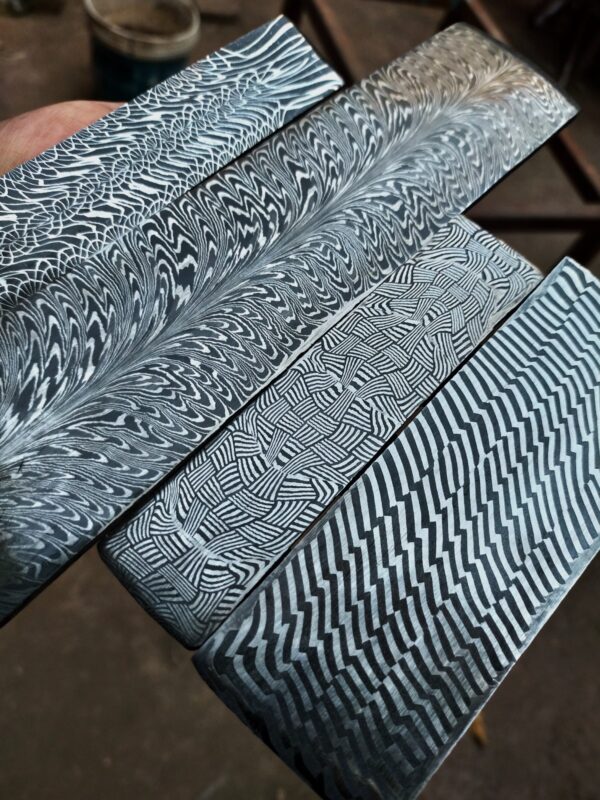 Set of 4 mosaic damascus bars - Image 5