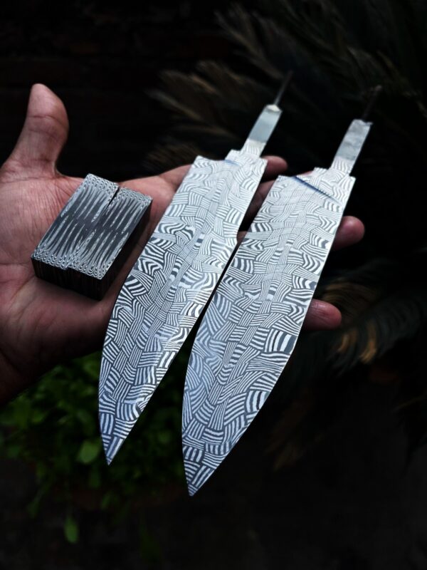 Set of Mosaic Damascus Blanks And Bolsters - Image 8