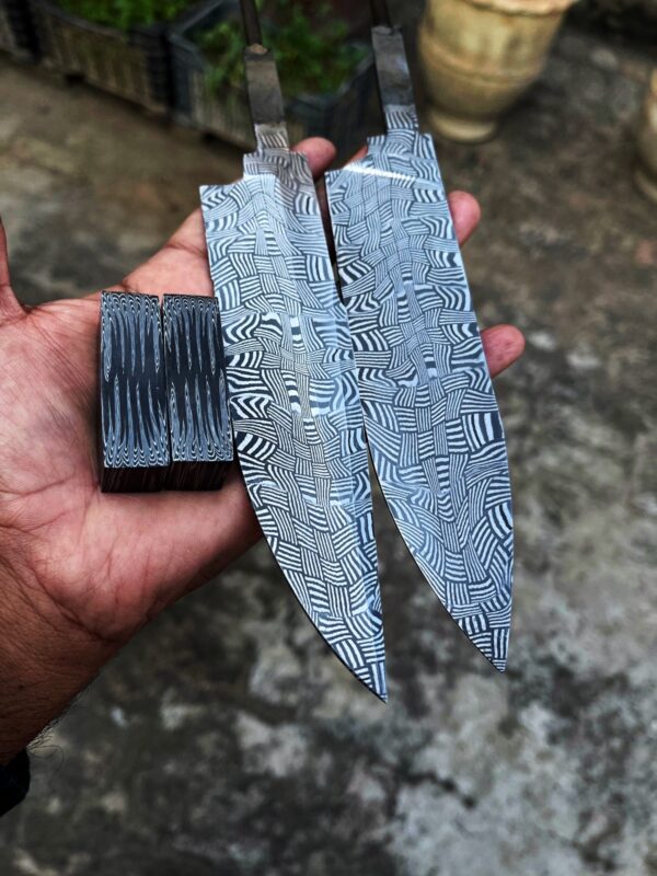 Set of Mosaic Damascus Blanks And Bolsters - Image 9