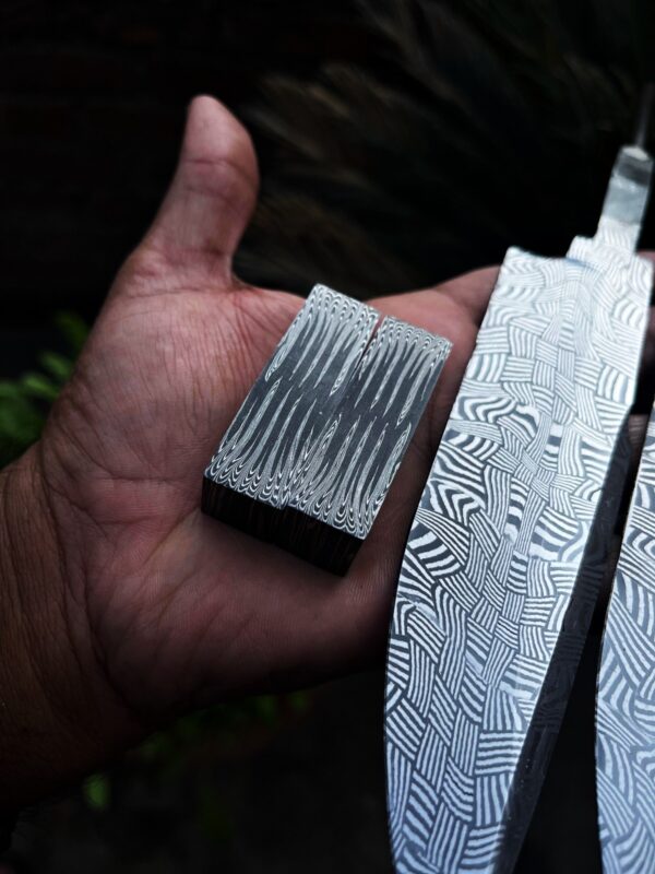 Set of Mosaic Damascus Blanks And Bolsters - Image 6