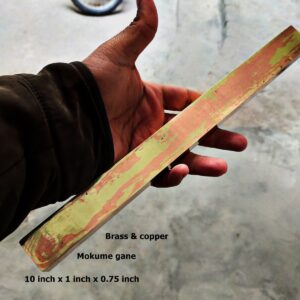 Mokume Gane rod Brass Copper