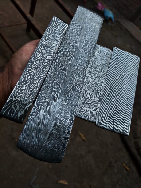 Set of 4 mosaic damascus bars - Image 4