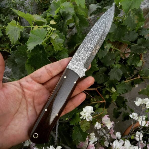Basket weave Mosaic Damascus Skinner Knife - Image 2
