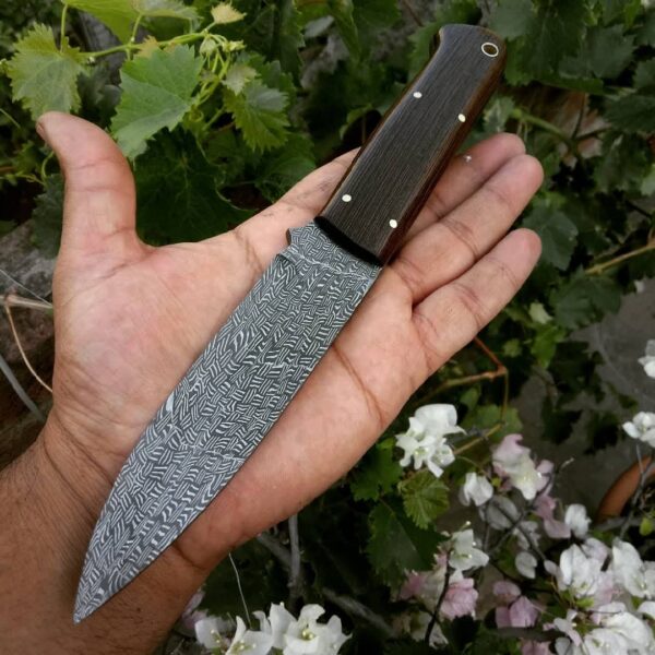 Basket weave Mosaic Damascus Skinner Knife - Image 3