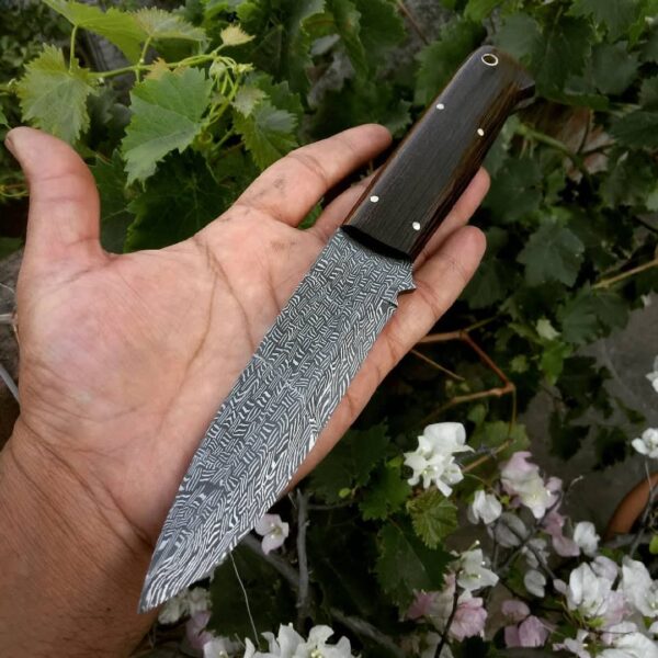 Basket weave Mosaic Damascus Skinner Knife