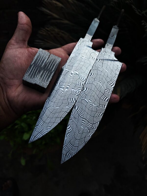 Set of Mosaic Damascus Blanks And Bolsters - Image 5