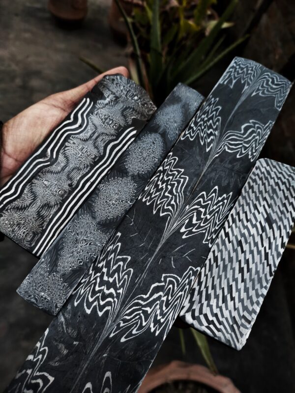 Set of 4 Mosaic Damascus Bars To Make Knives - Image 2